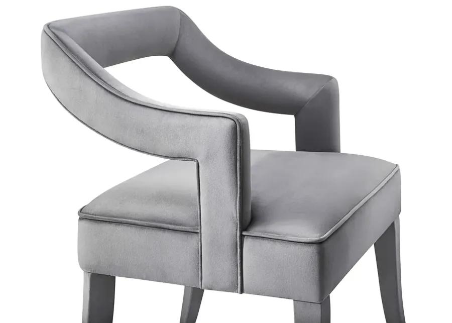 Tiffany Grey Velvet Chair