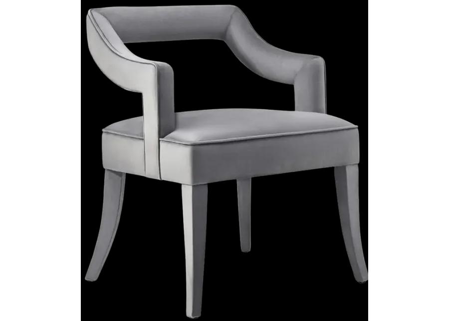 Tiffany Grey Velvet Chair