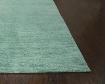 Mason Park Aqua / Blue Solid/Tone on Tone Recycled Polyester 7'6" x 9'6" Rectangle Rug