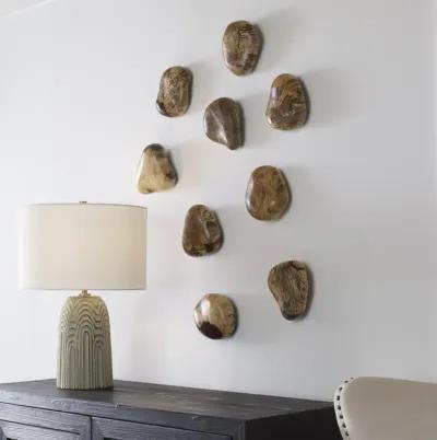 Pebbles Blonde Wall Decor - Set of 9