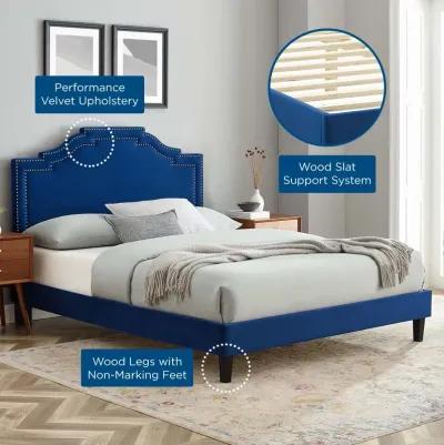 Adelaide Performance Velvet King Platform Bed