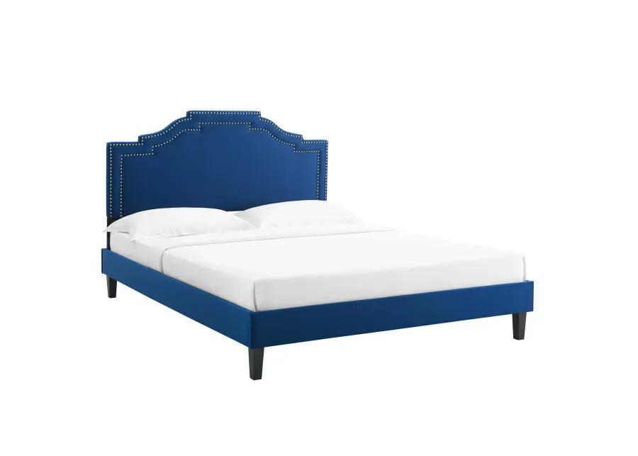 Adelaide Performance Velvet King Platform Bed