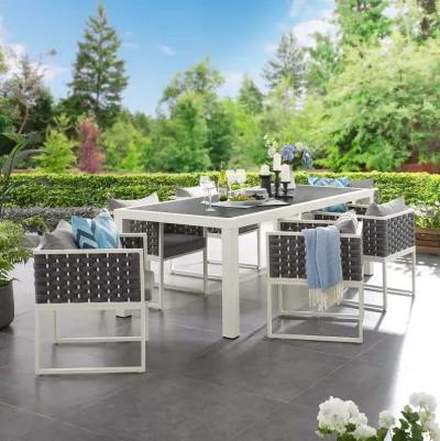 Stance 7 Piece Outdoor Patio Aluminum Dining Set