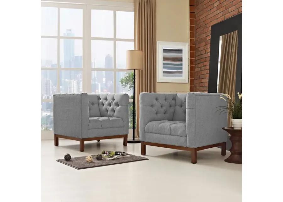 Panache Living Room Set Upholstered Fabric Set of 2