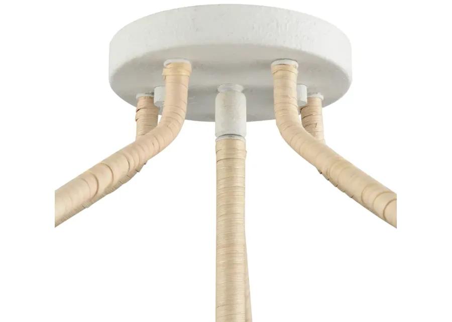 Breezeway 15.5'' Wide 3-Light Semi Flush Mount - White Coral