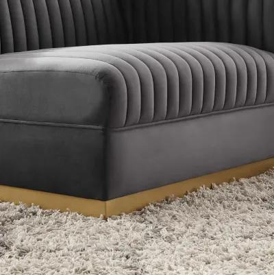 Sanguine Channel Tufted Performance Velvet Modular Sectional Sofa Right-Arm Chair