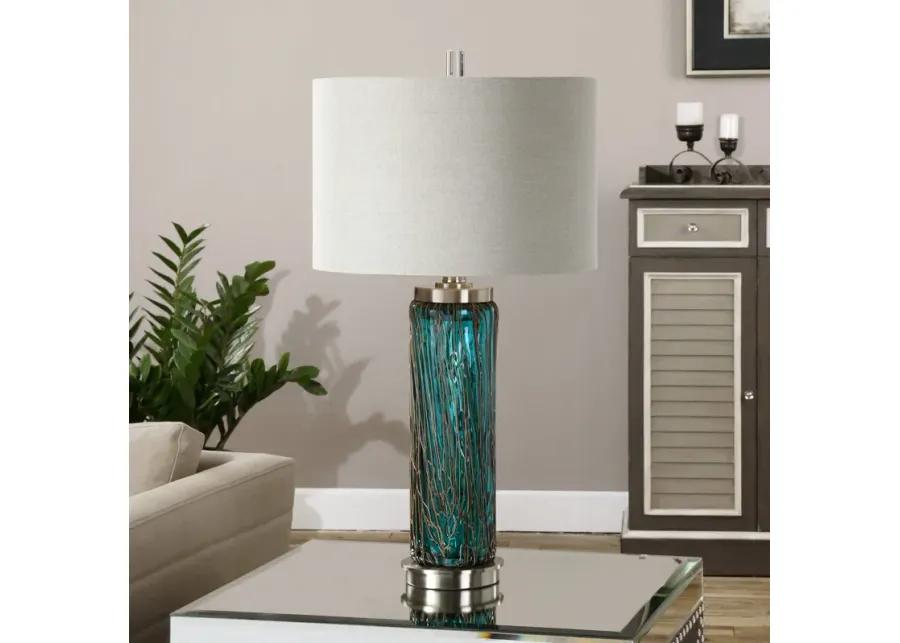 Almanzora Blue Glass Lamp