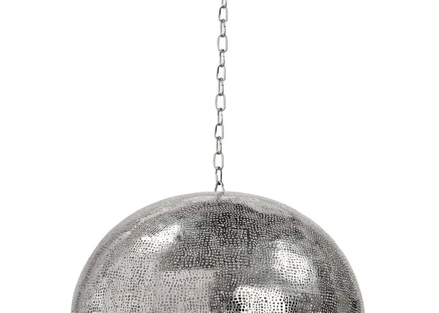 Pierced Metal Sphere Pendant (Polished Nickel)