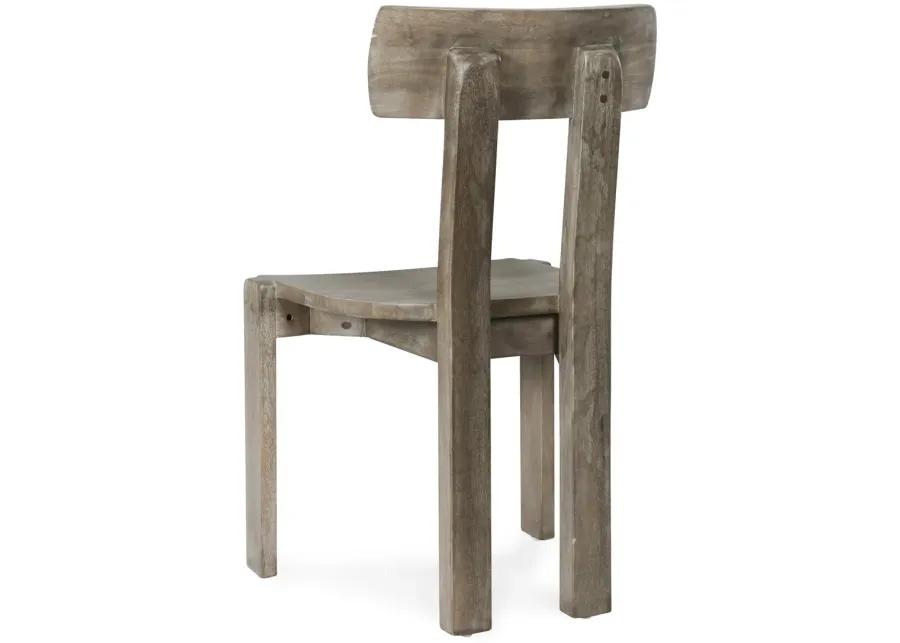 Sedia Set of Two Solid Wood Mango Dining Chair in Ash