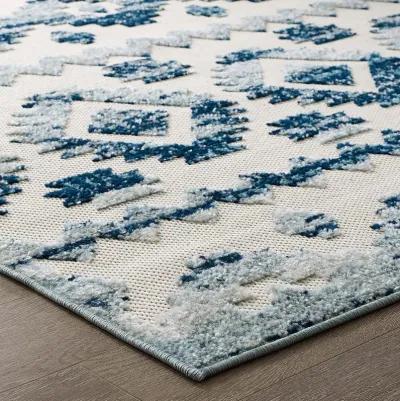 Reflect Takara Abstract Diamond Moroccan Trellis 5x8 Indoor and Outdoor Area Rug