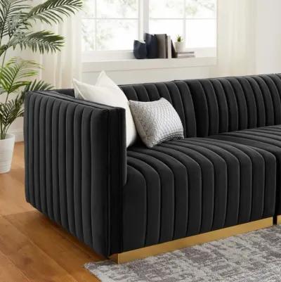 Conjure Channel Tufted Performance Velvet Sofa