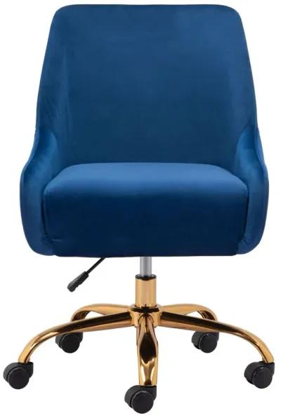 Madelaine Office Chair Navy Blue & Gold