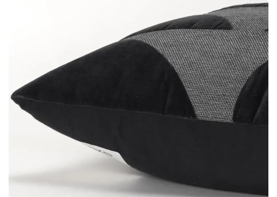 Geometric Charcoal  Pillow