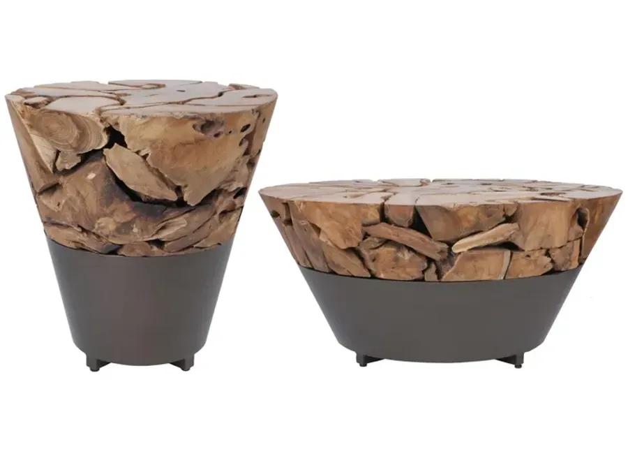 Bruno Recycled Teak Root Side Table