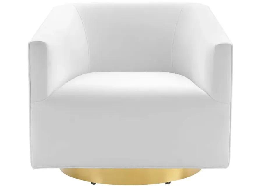 Twist Accent Lounge Performance Velvet Swivel Chair