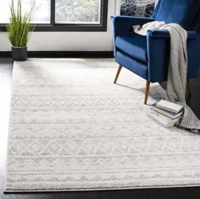 Adirondack Contemporary Ivory / Grey 4' X 6' Powerloomed Rug