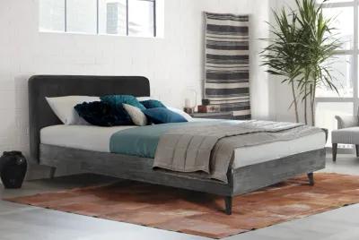 Mohave Mid Century Tundra Gray Acacia Queen Platform Bed