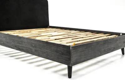 Mohave Mid Century Tundra Gray Acacia Queen Platform Bed