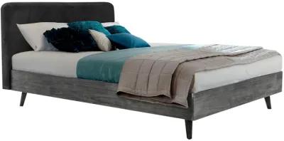 Mohave Mid Century Tundra Gray Acacia Queen Platform Bed