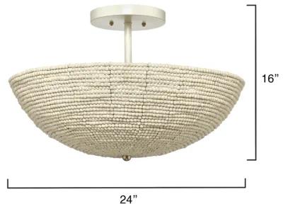 Tsunami Wood Semi Flush Mount