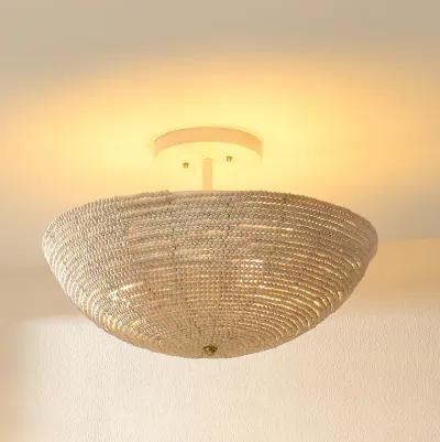 Tsunami Wood Semi Flush Mount