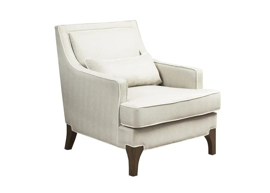 Madison Park Signature Collin Cream/Dark Brown Arm chair