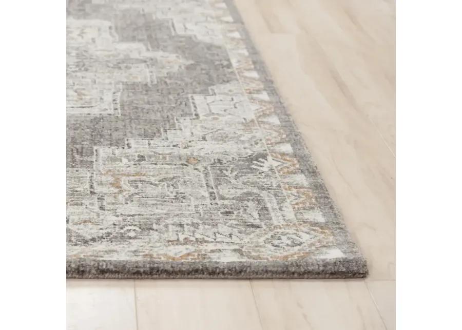 Anatolia Lt.Gray Medallion Recycled Polyester 2'6" x 8' Runner Rug