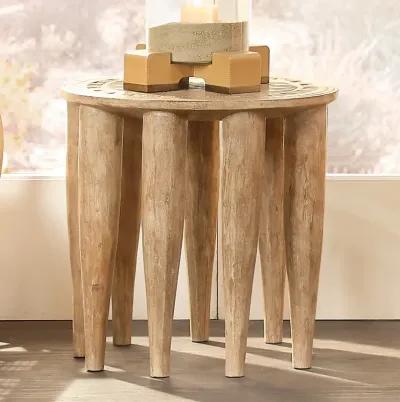 Naga Mango Wood Stool, Natural