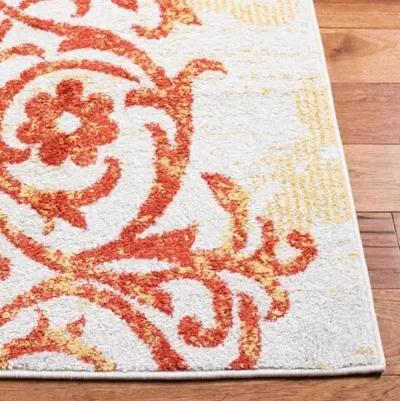 Adirondack Contemporary Grey / Gold 5'-5" X 7'-7" Powerloomed Rug