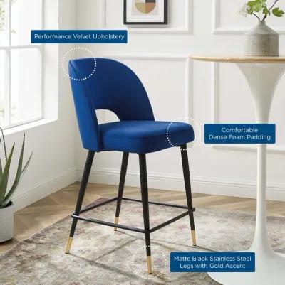 Rouse Performance Velvet Counter Stool