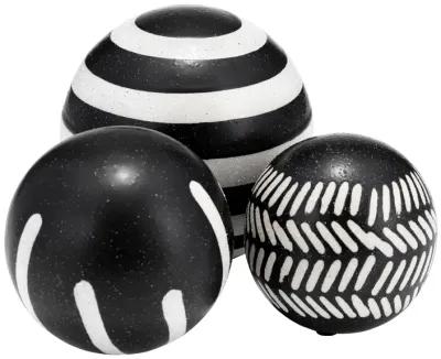 Cer, S/3 4/5/6", Tribal Orbs, Blk/ivory