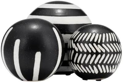 Cer, S/3 4/5/6", Tribal Orbs, Blk/ivory