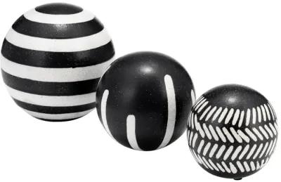 Cer, S/3 4/5/6", Tribal Orbs, Blk/ivory