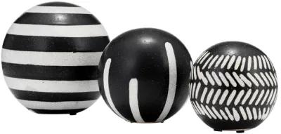 Cer, S/3 4/5/6", Tribal Orbs, Blk/ivory