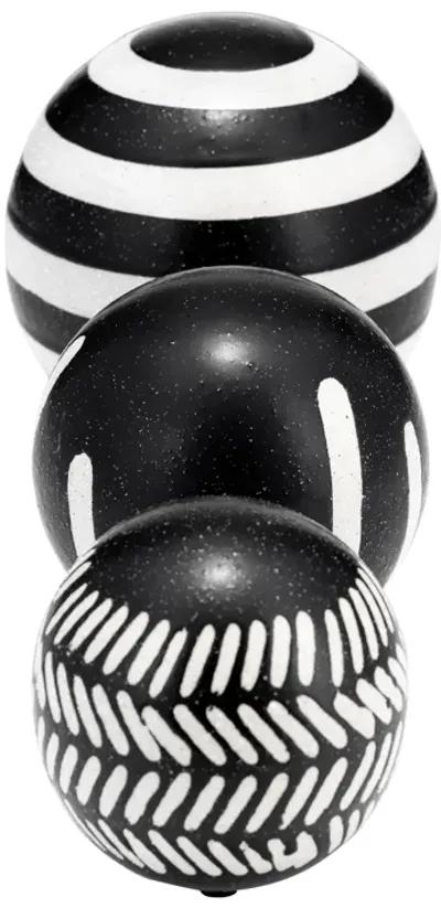 Cer, S/3 4/5/6", Tribal Orbs, Blk/ivory