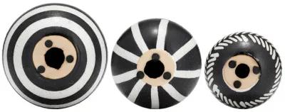 Cer, S/3 4/5/6", Tribal Orbs, Blk/ivory