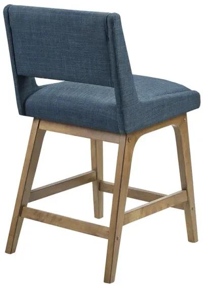 INK+IVY Boomerang Navy Counter Stool