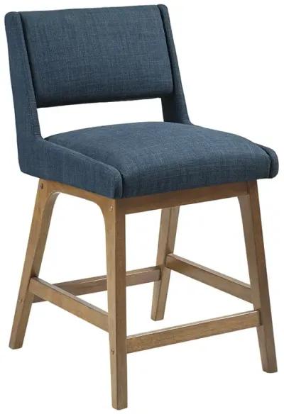 INK+IVY Boomerang Navy Counter Stool