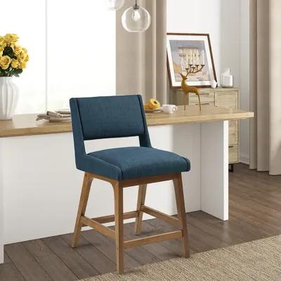 INK+IVY Boomerang Navy Counter Stool