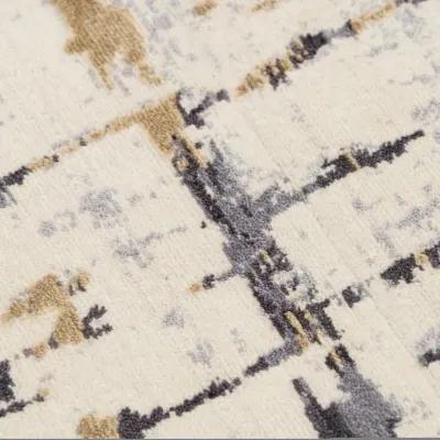 Bolero Beige/Gray Abstract NZ Wool/Tencel Blend 2' x 3'  Rectangle Rug