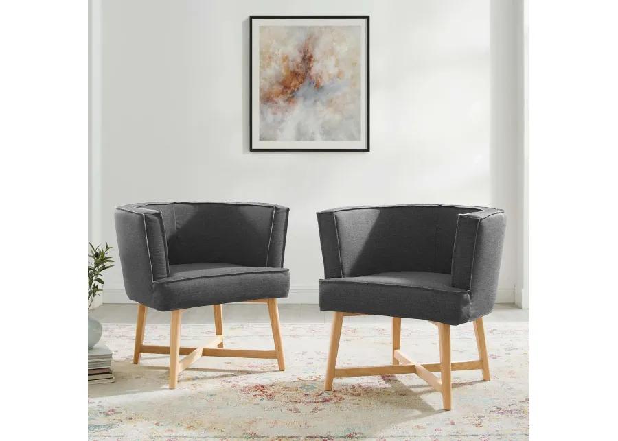 Anders Accent Chair Upholstered Fabric Set of 2