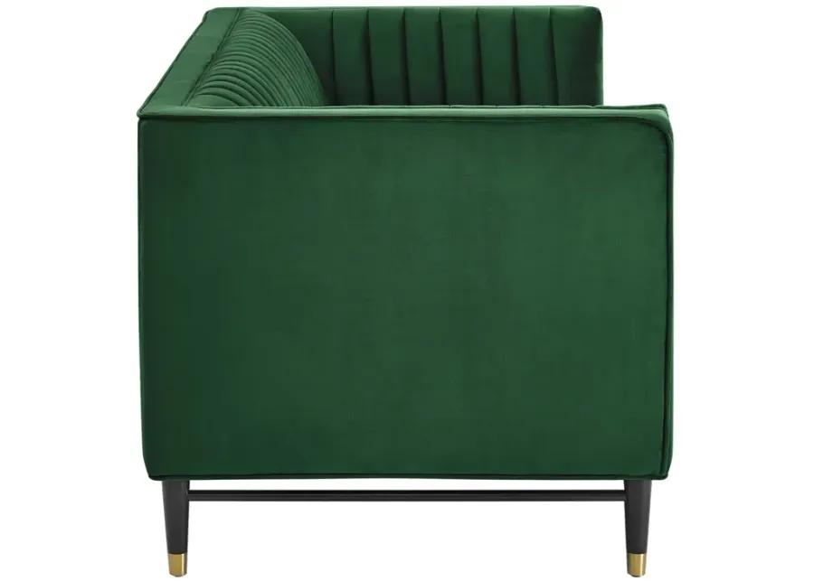 Devote Channel Tufted Performance Velvet Loveseat