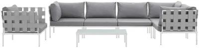 Harmony 7 Piece Outdoor Patio Aluminum Sectional Sofa Set