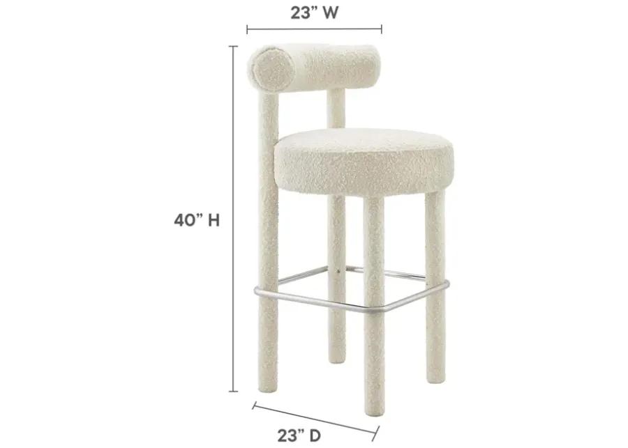 Toulouse Boucle Fabric Barstool