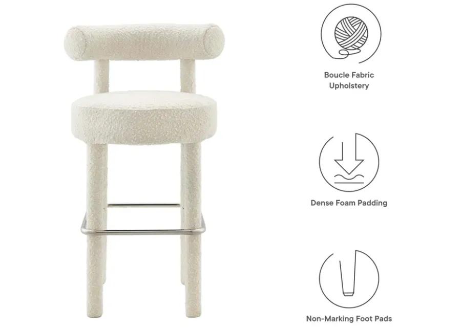 Toulouse Boucle Fabric Barstool