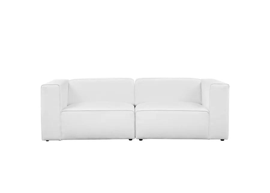 Mingle 2 Piece Upholstered Fabric Sofa 