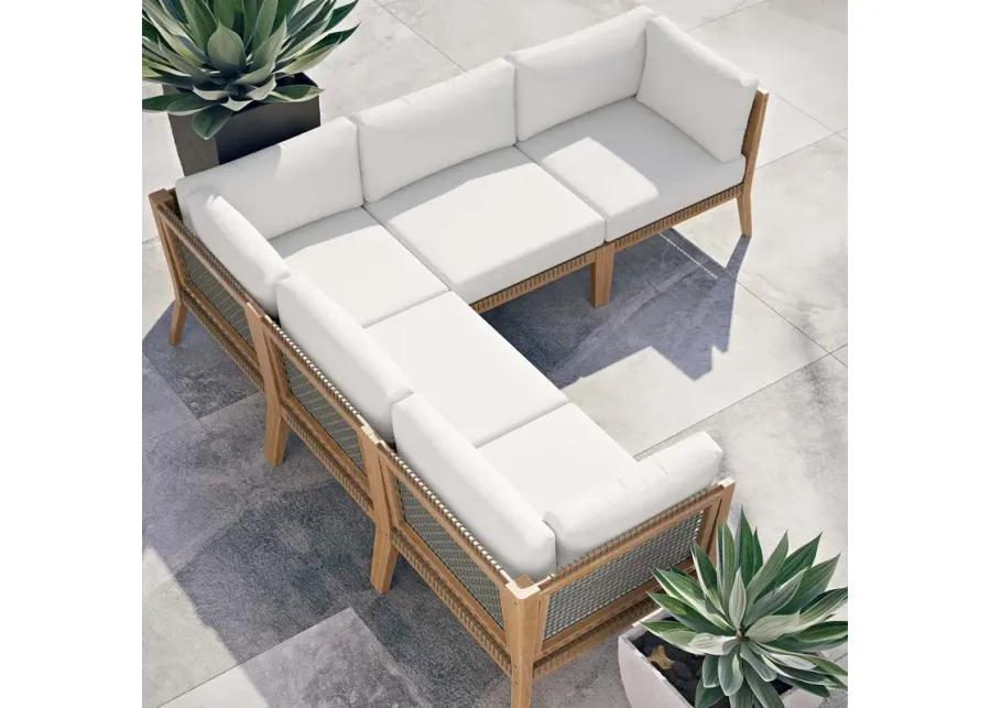 Clearwater Teak 5-Piece  Outdoor Sectional