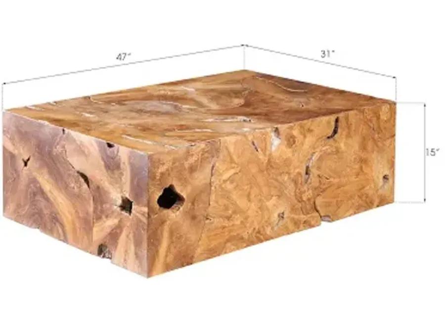 Teak Slice Coffee Table