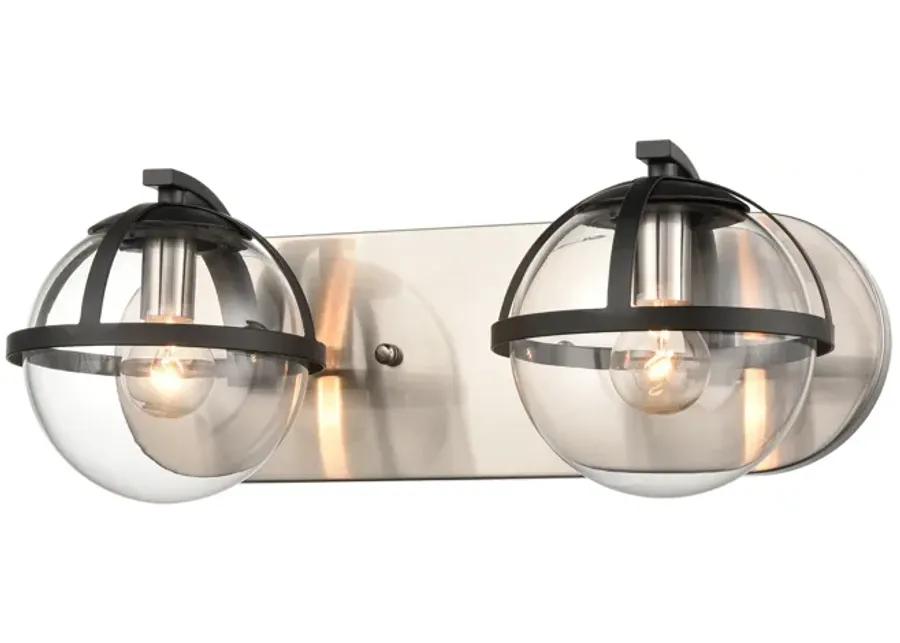 Davenay 16" Wide 2-Light Vanity Light - Satin Nickel