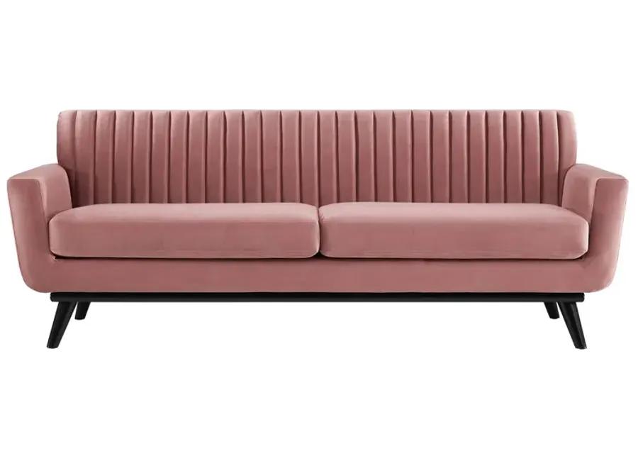 Engage Channel Tufted Performance Velvet Sofa